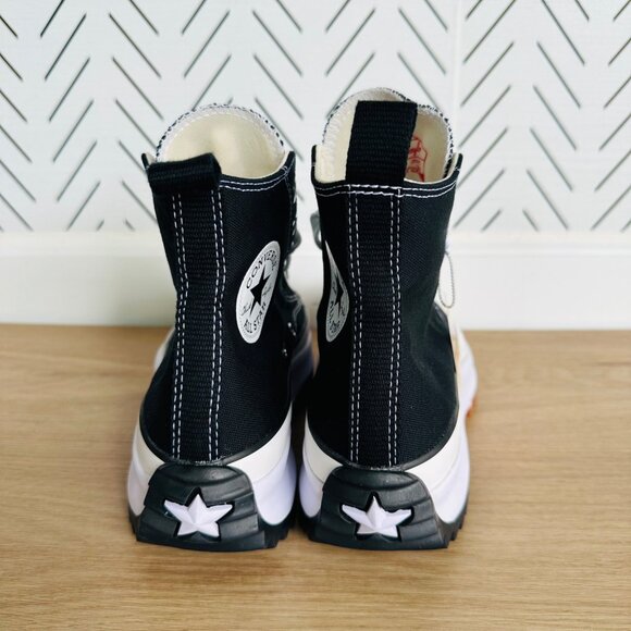 ⭐Converse Run Star Hike Hi 6.5 Mens Shoes Black Platform Canvas Sneakers 166800C - Picture 4 of 9